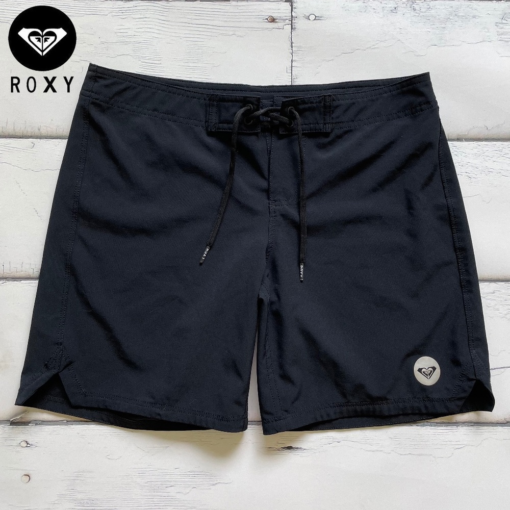 NEW ROXY swim board shorts black swimwear cover up size XS NWOT